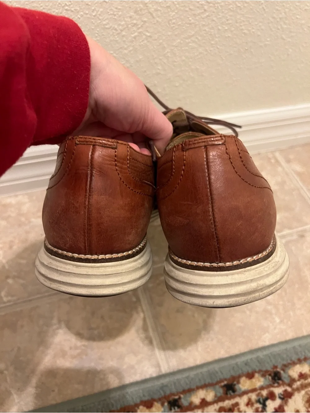 Cole Haan Men's Brown Leather Wingtip Oxfords
